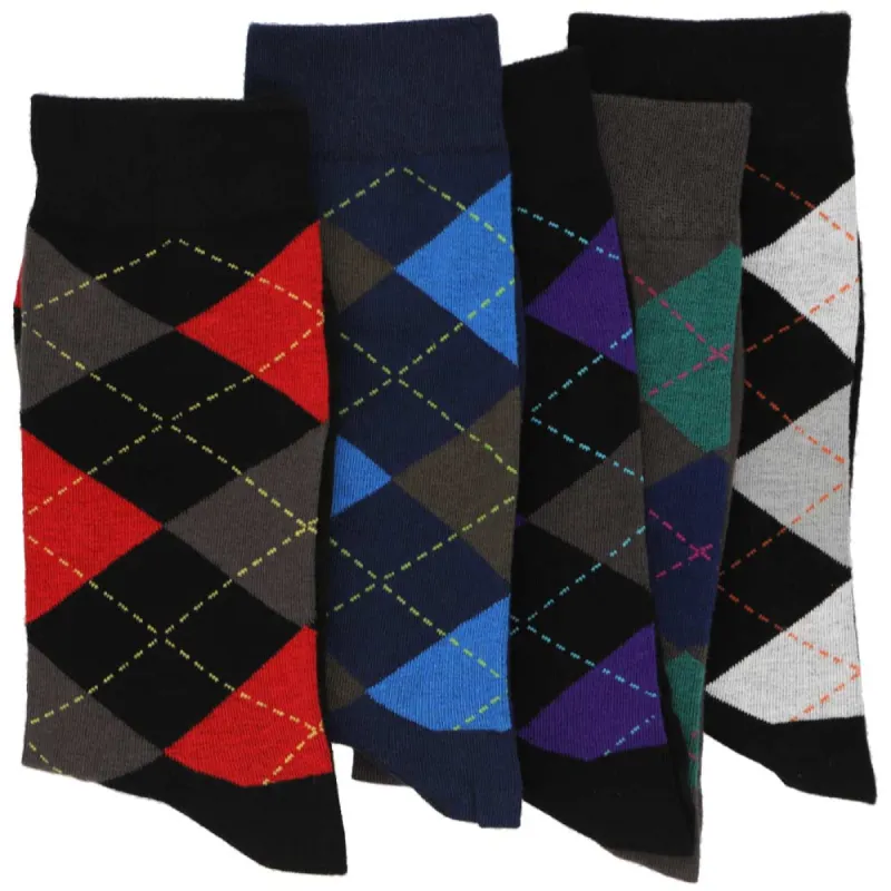Men’s Everyday Argyle Socks, 5-Pack sold by TieMart
