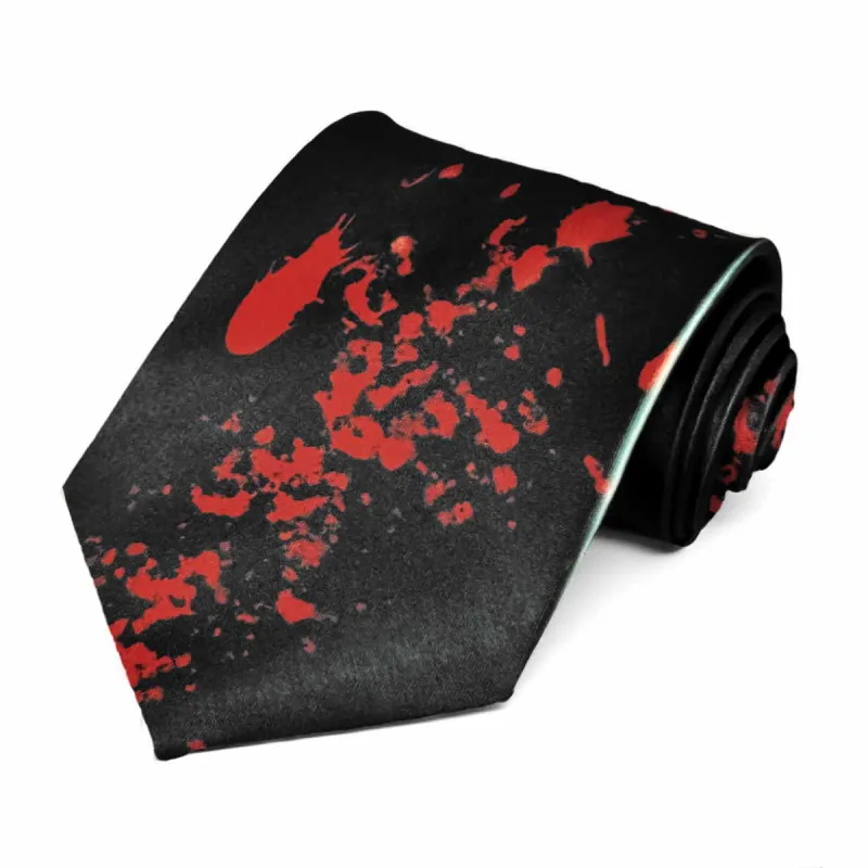 Blood Spatter Extra Long Necktie sold by TieMart