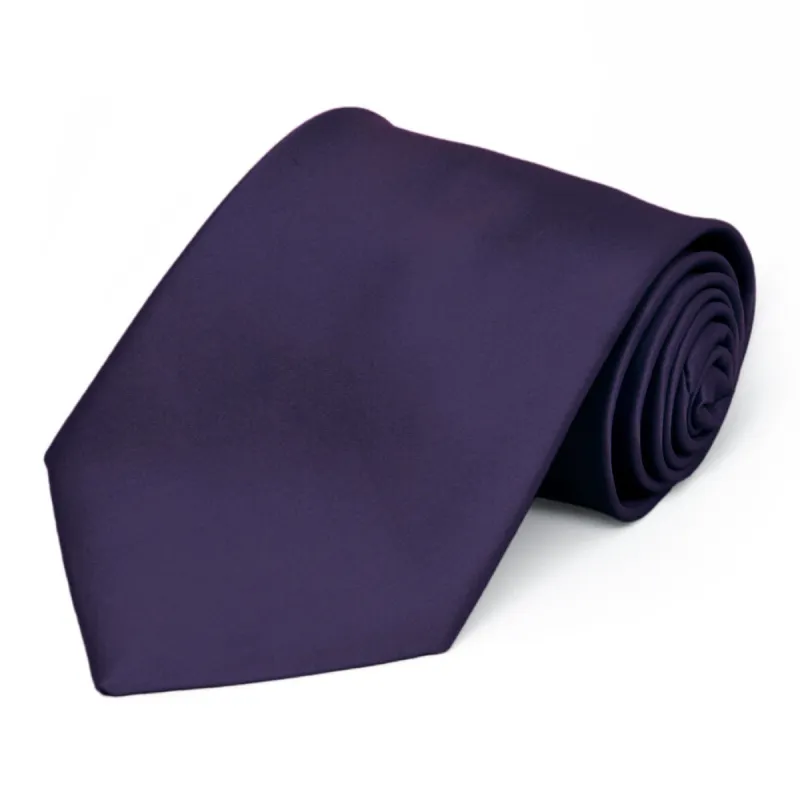 Lapis Purple Premium Extra Long Solid Color Necktie sold by TieMart
