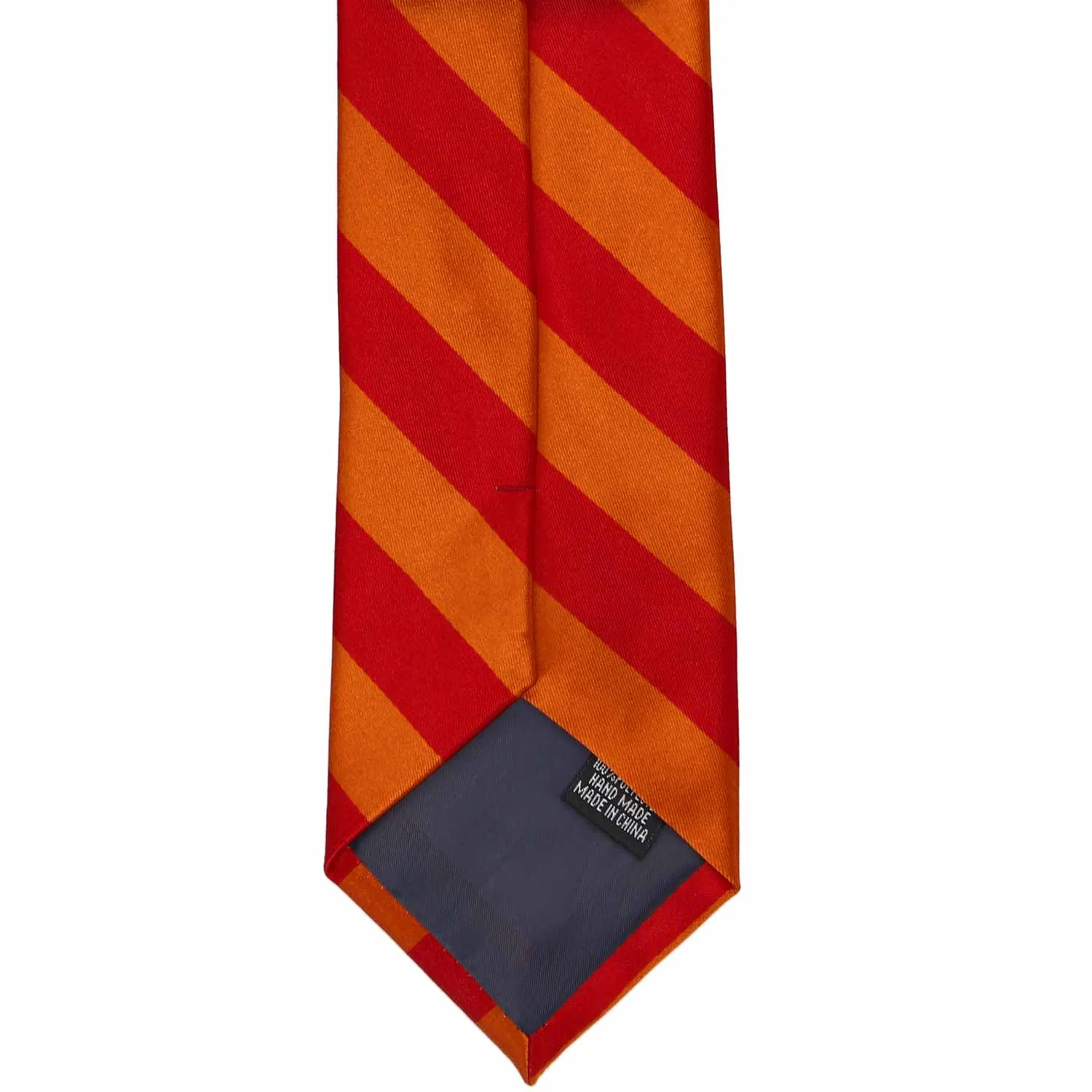 Red and Burnt Orange Striped Tie sold by TieMart product image thumbnail 5