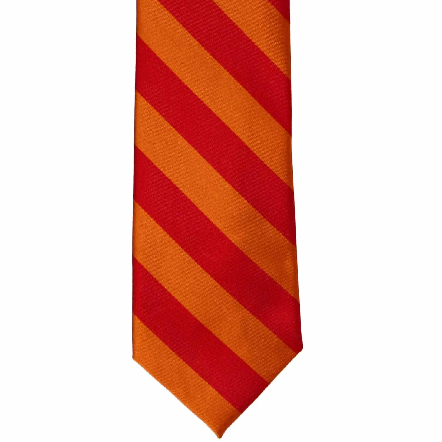 Red and Burnt Orange Striped Tie sold by TieMart product image thumbnail 3