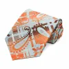 Orange Belmont Paisley Necktie sold by TieMart