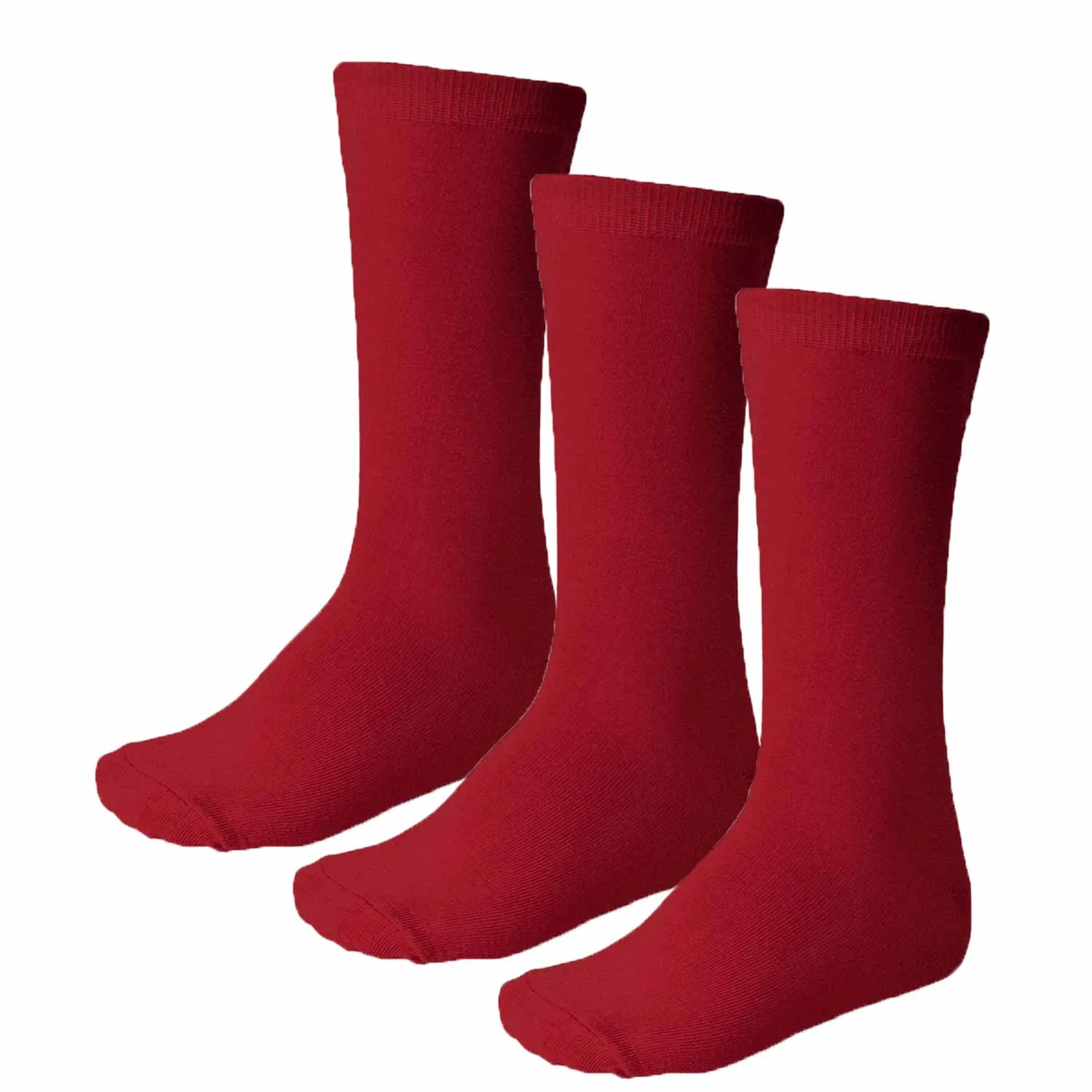 Women's Red Crew Socks, 3-Pack sold by TieMart