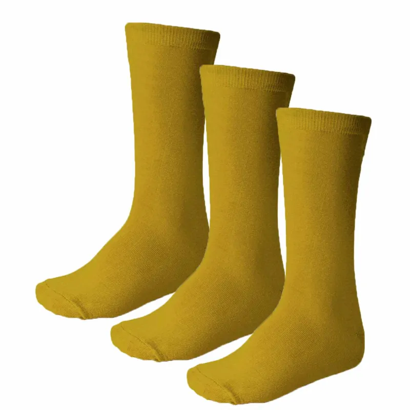 Women's Gold Crew Socks, 3-Pack sold by TieMart