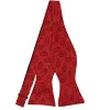 Red and Wine Etna Paisley Self-Tie Bow Tie sold by TieMart