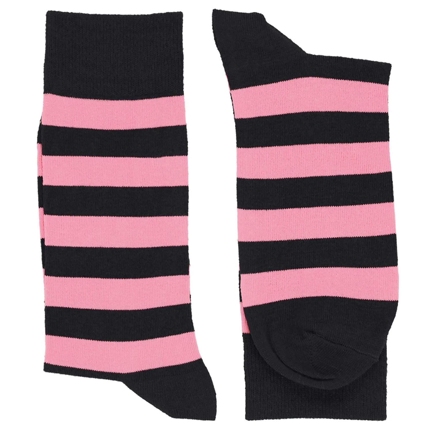 Men's Pink and Black Striped Socks sold by TieMart product image thumbnail 2