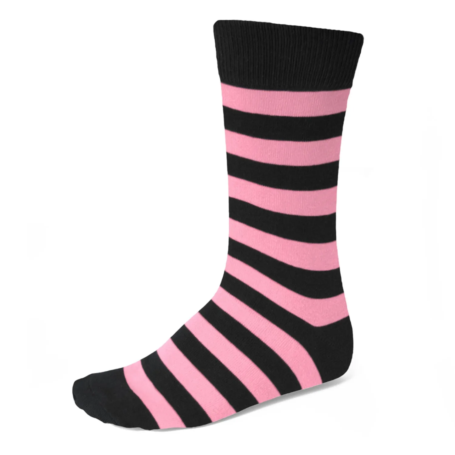 Men's Pink and Black Striped Socks sold by TieMart
