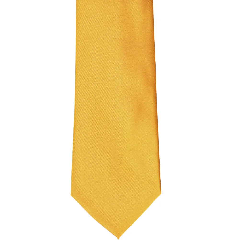 Golden Yellow Solid Color Clip-On Tie sold by TieMart product image thumbnail 3