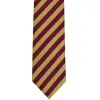 Maroon and Gold Formal Striped Tie sold by TieMart