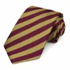 Maroon and Gold Formal Striped Tie sold by TieMart