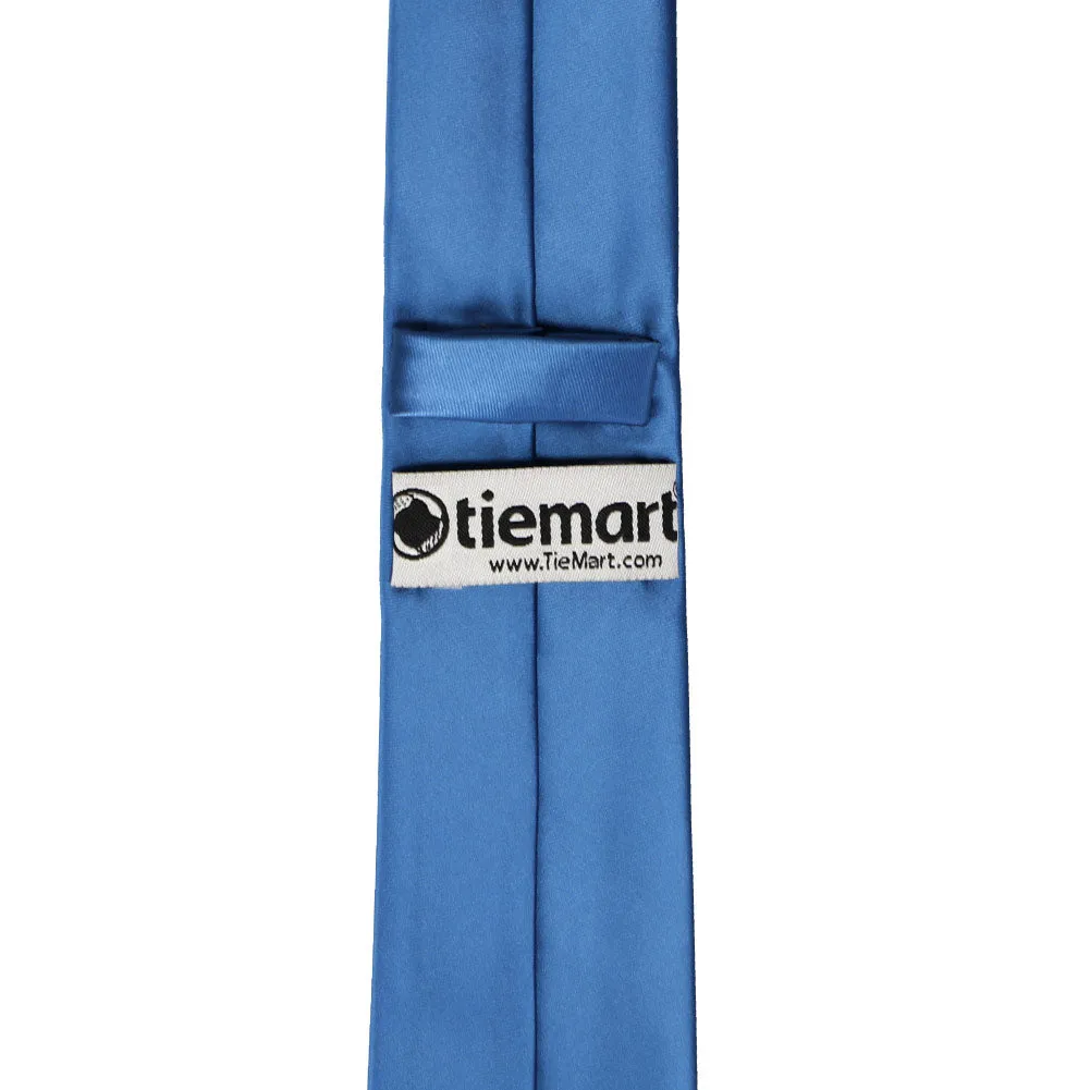 Blue Premium Slim Necktie, 2.5" Width sold by TieMart product image thumbnail 3