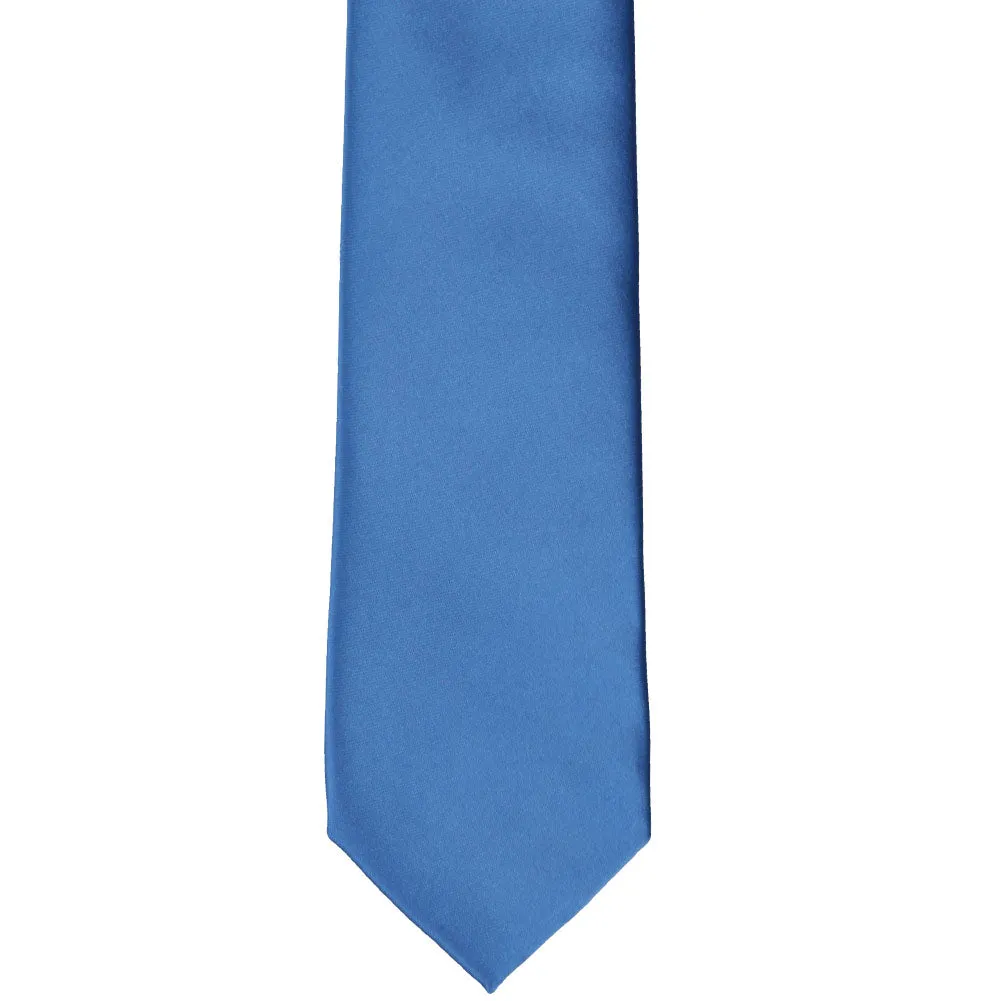 Blue Premium Slim Necktie, 2.5" Width sold by TieMart product image thumbnail 2