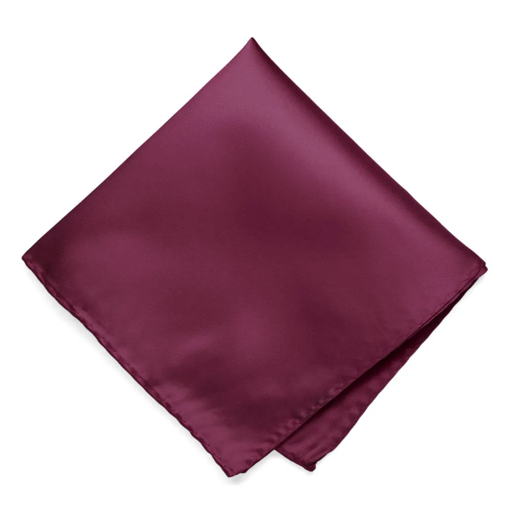 Raspberry Premium Pocket Square sold by TieMart