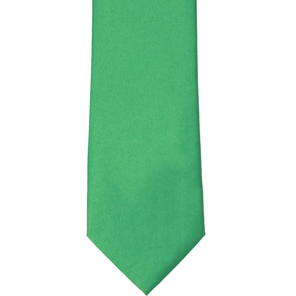 Emerald Green Extra Long Solid Color Necktie sold by TieMart product image thumbnail 2