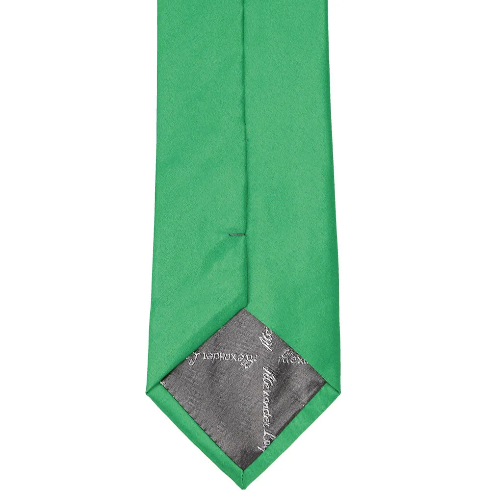 Emerald Green Extra Long Solid Color Necktie sold by TieMart product image thumbnail 3