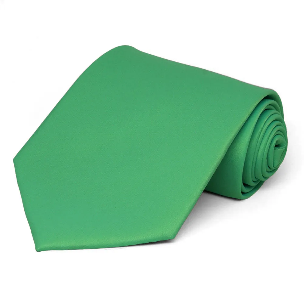 Emerald Green Extra Long Solid Color Necktie sold by TieMart