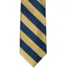 Light Gold and Twilight Blue Extra Long Striped Tie sold by TieMart