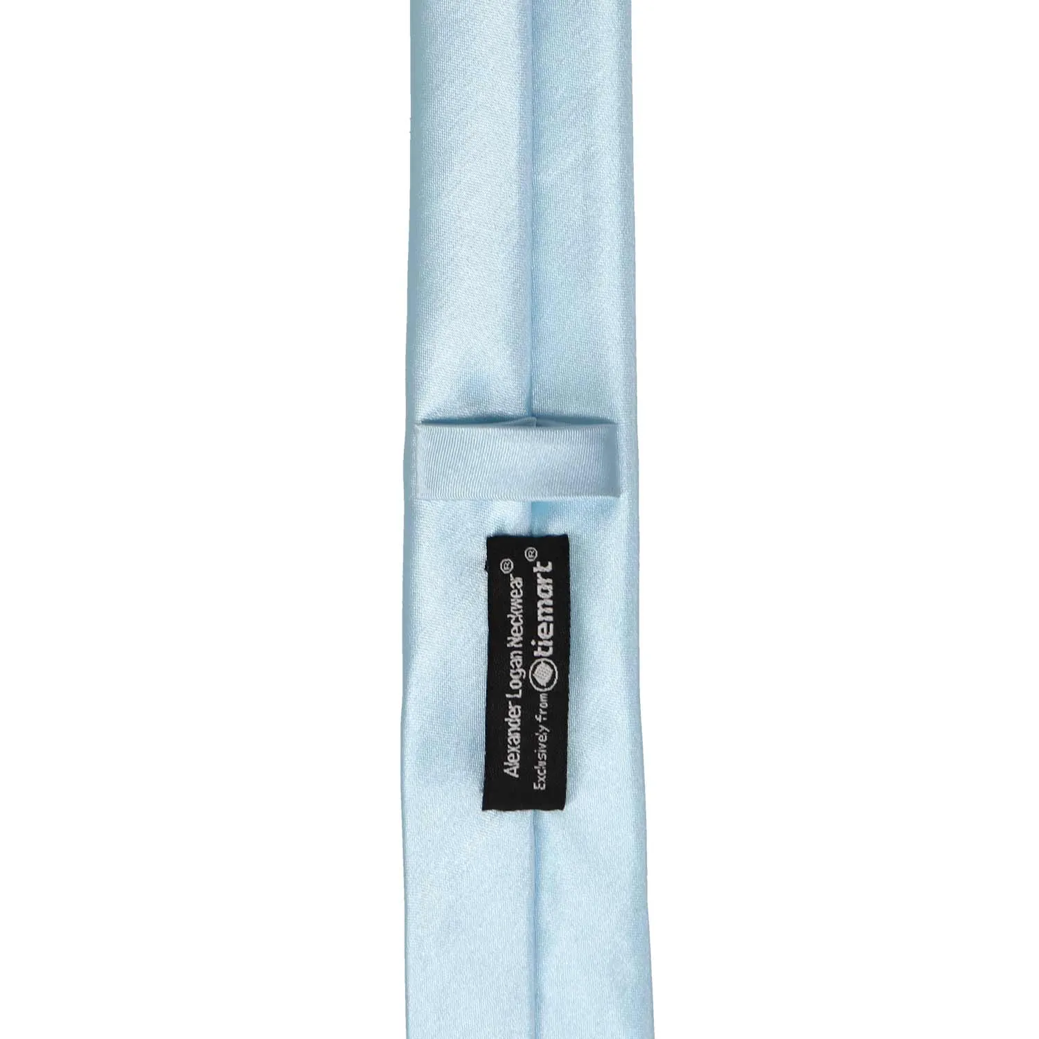 Powder Blue Skinny Solid Color Necktie, 2" Width sold by TieMart product image thumbnail 3