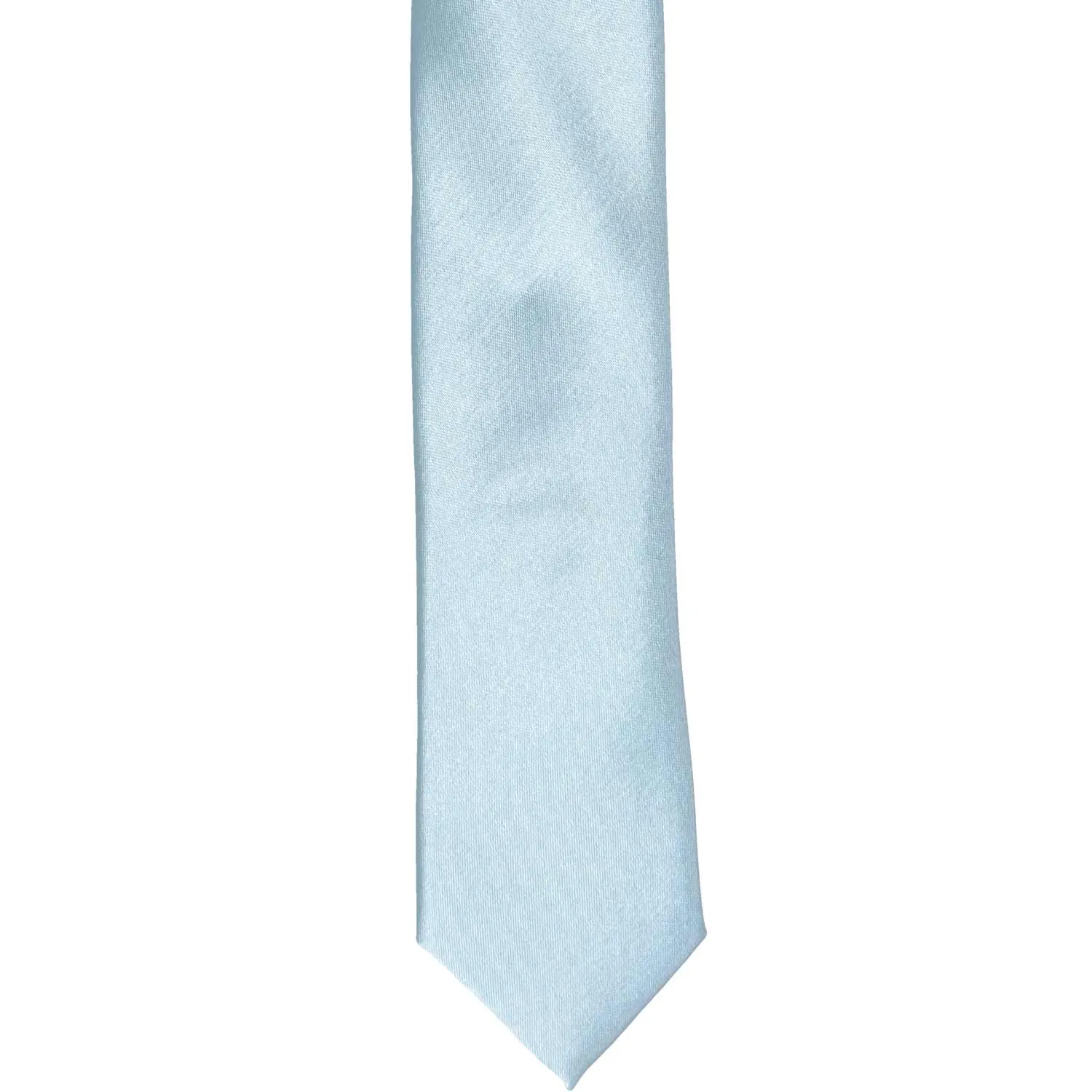 Powder Blue Skinny Solid Color Necktie, 2" Width sold by TieMart product image thumbnail 2