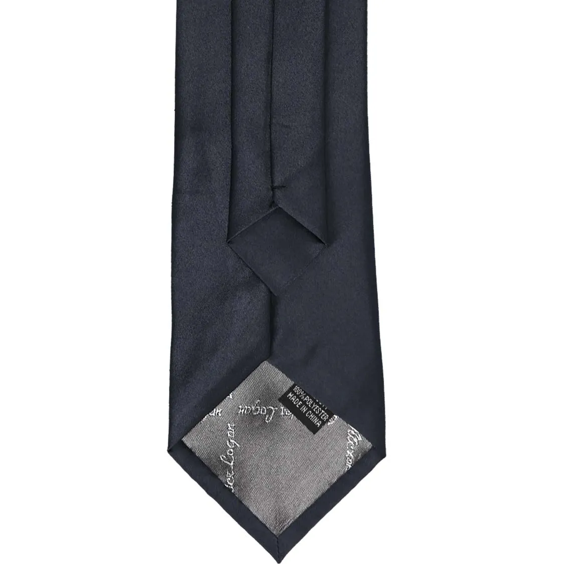 Dark Navy Blue Solid Color Clip-On Tie sold by TieMart product image thumbnail 5