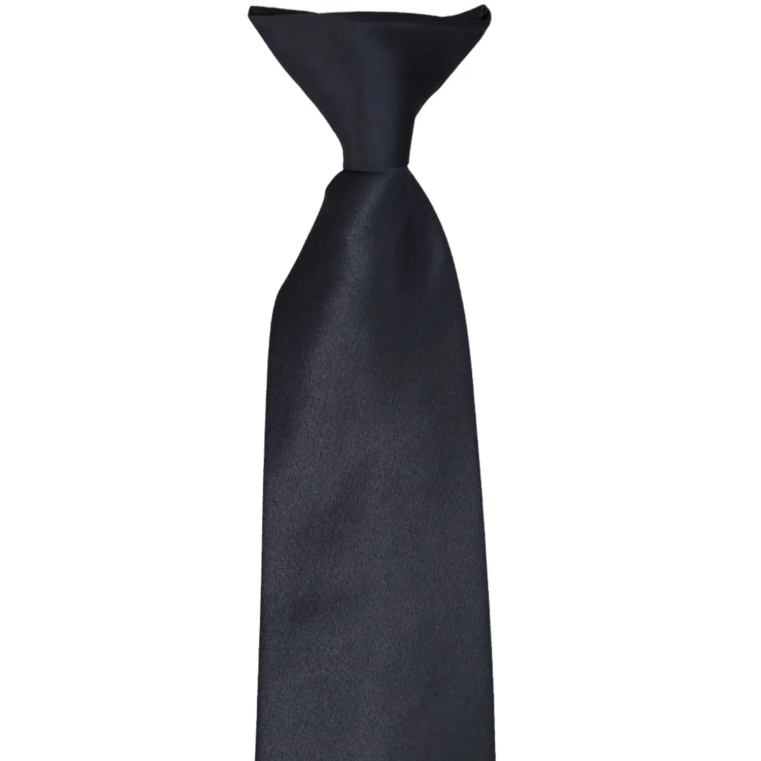 Dark Navy Blue Solid Color Clip-On Tie sold by TieMart product image thumbnail 2