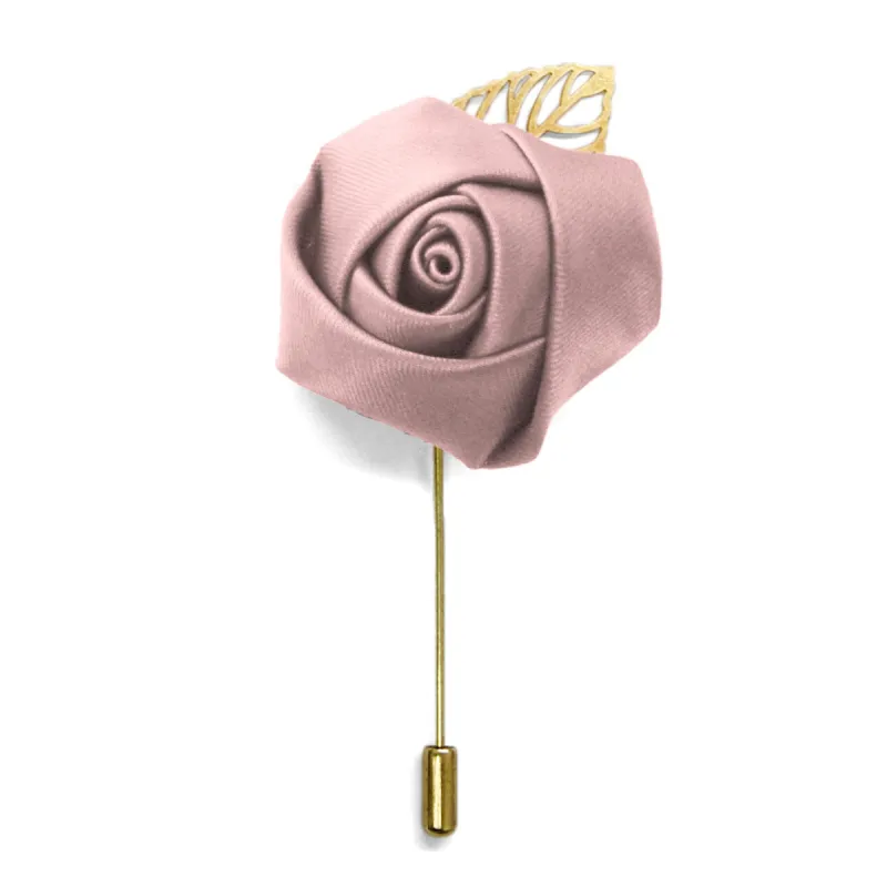 Mauve Premium Flower Lapel Pin sold by TieMart
