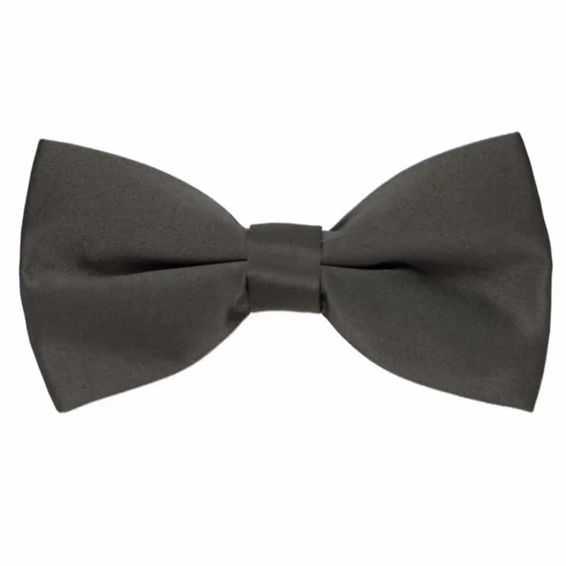 Dusk Gray Clip-On Bow Tie sold by TieMart