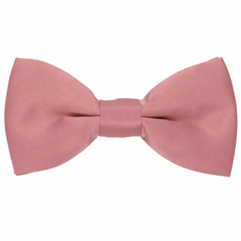 Dusty Rose Clip-On Bow Tie sold by TieMart