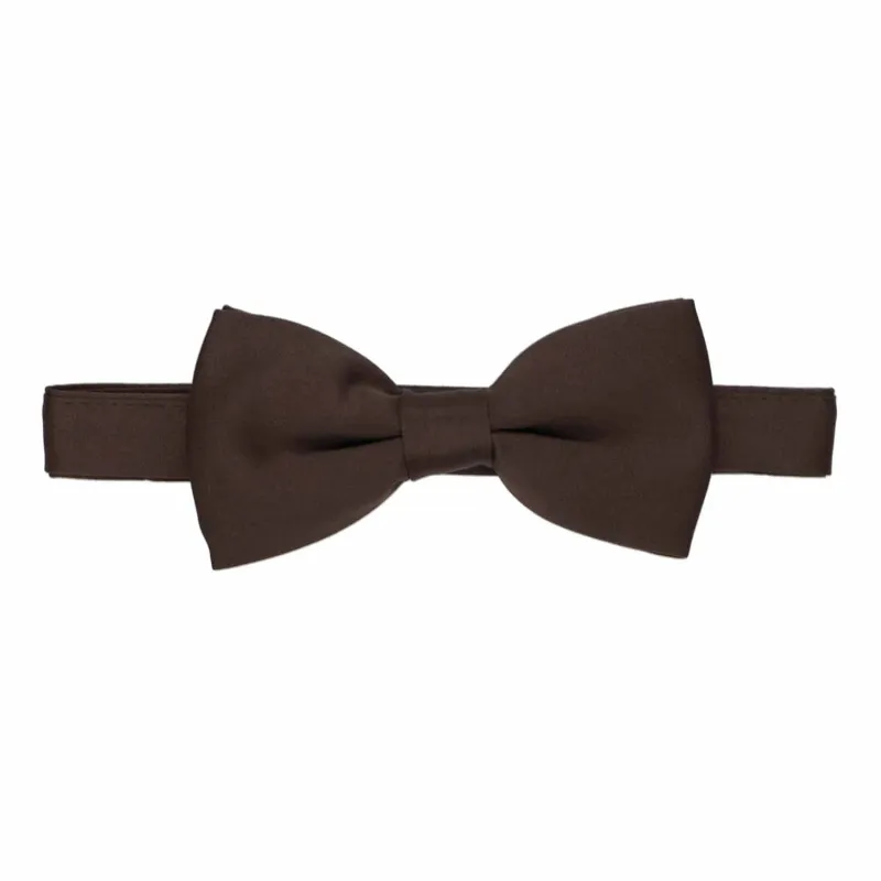 Dark Brown Band Collar Bow Tie sold by TieMart