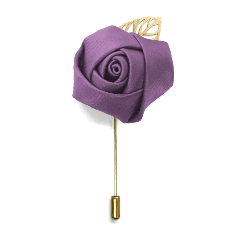 Wisteria Purple Premium Flower Lapel Pin sold by TieMart