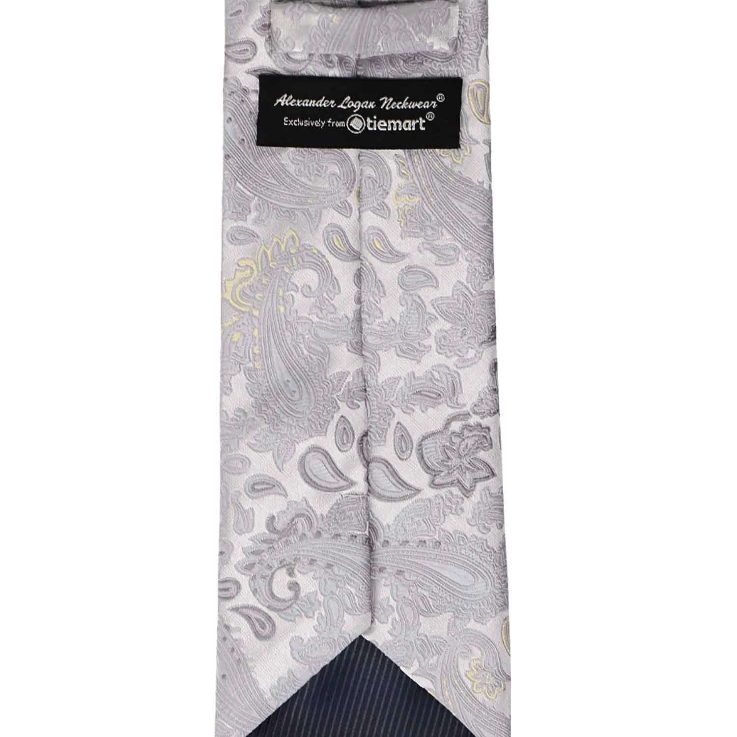 Silver Redfish Paisley Necktie sold by TieMart product image thumbnail 4