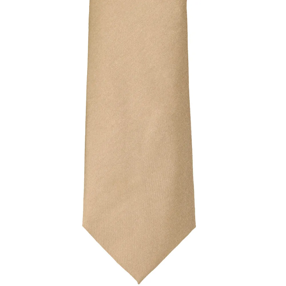 Bronze Extra Long Solid Color Necktie sold by TieMart product image thumbnail 2