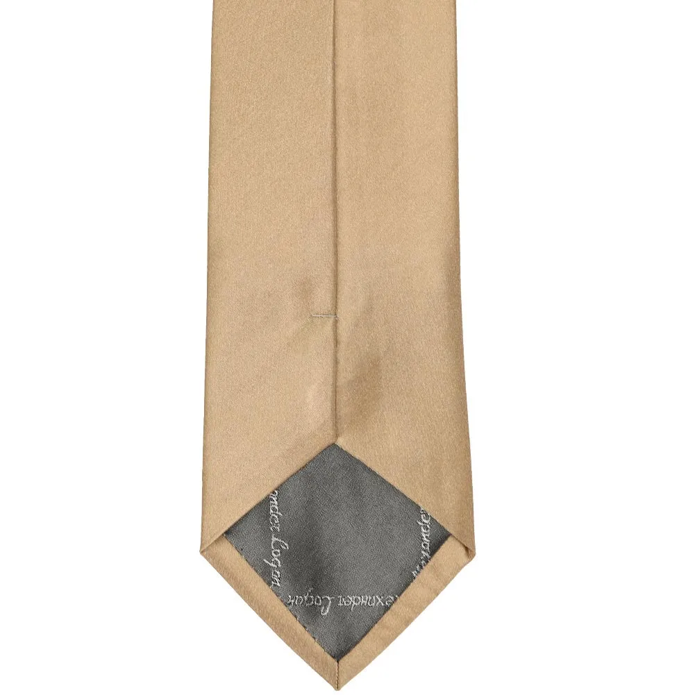 Bronze Extra Long Solid Color Necktie sold by TieMart product image thumbnail 3