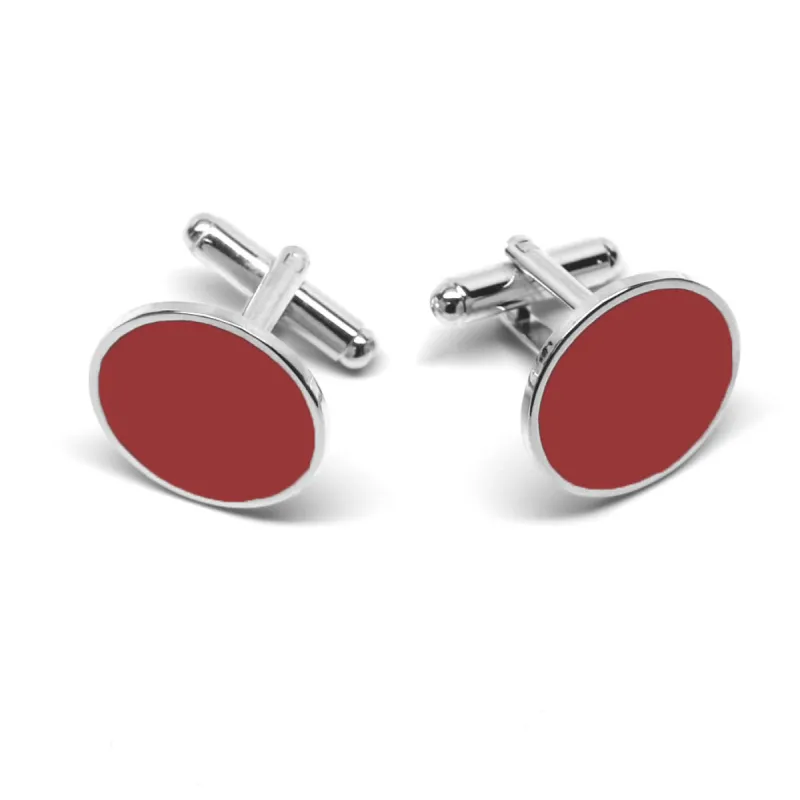 Red Round Cufflinks sold by TieMart
