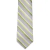Aloe Green Mathew Striped Silk Slim Necktie sold by TieMart