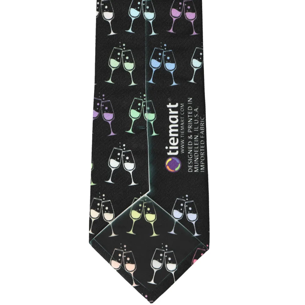 New Year's Extra Long Necktie sold by TieMart product image thumbnail 3