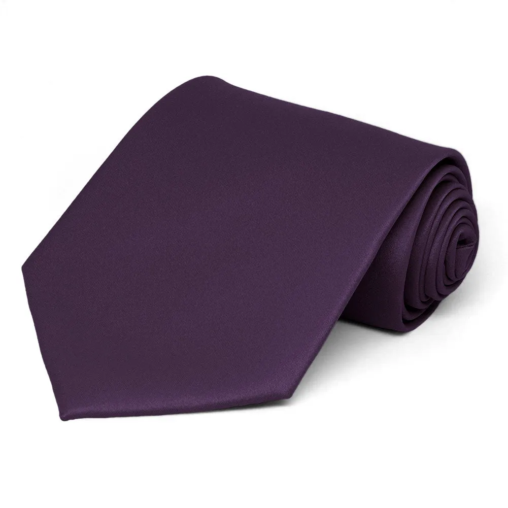 Royal Plum Extra Long Solid Color Necktie, 67-Inch sold by TieMart