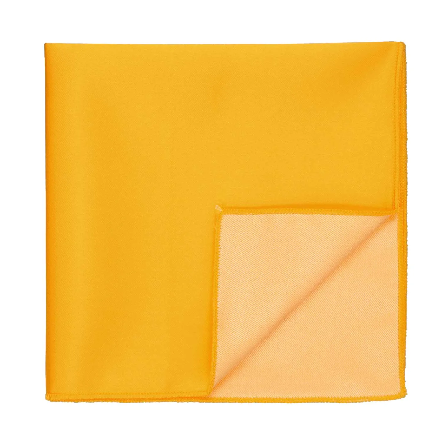 Golden Yellow Solid Color Pocket Square sold by TieMart product image thumbnail 2