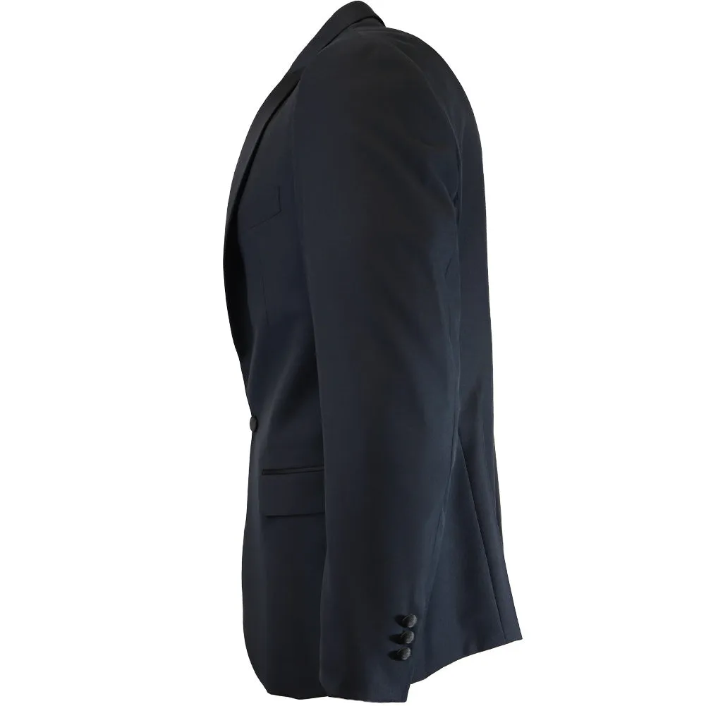 Navy Blue Premium Peak Lapel Dinner Jacket sold by TieMart product image thumbnail 2