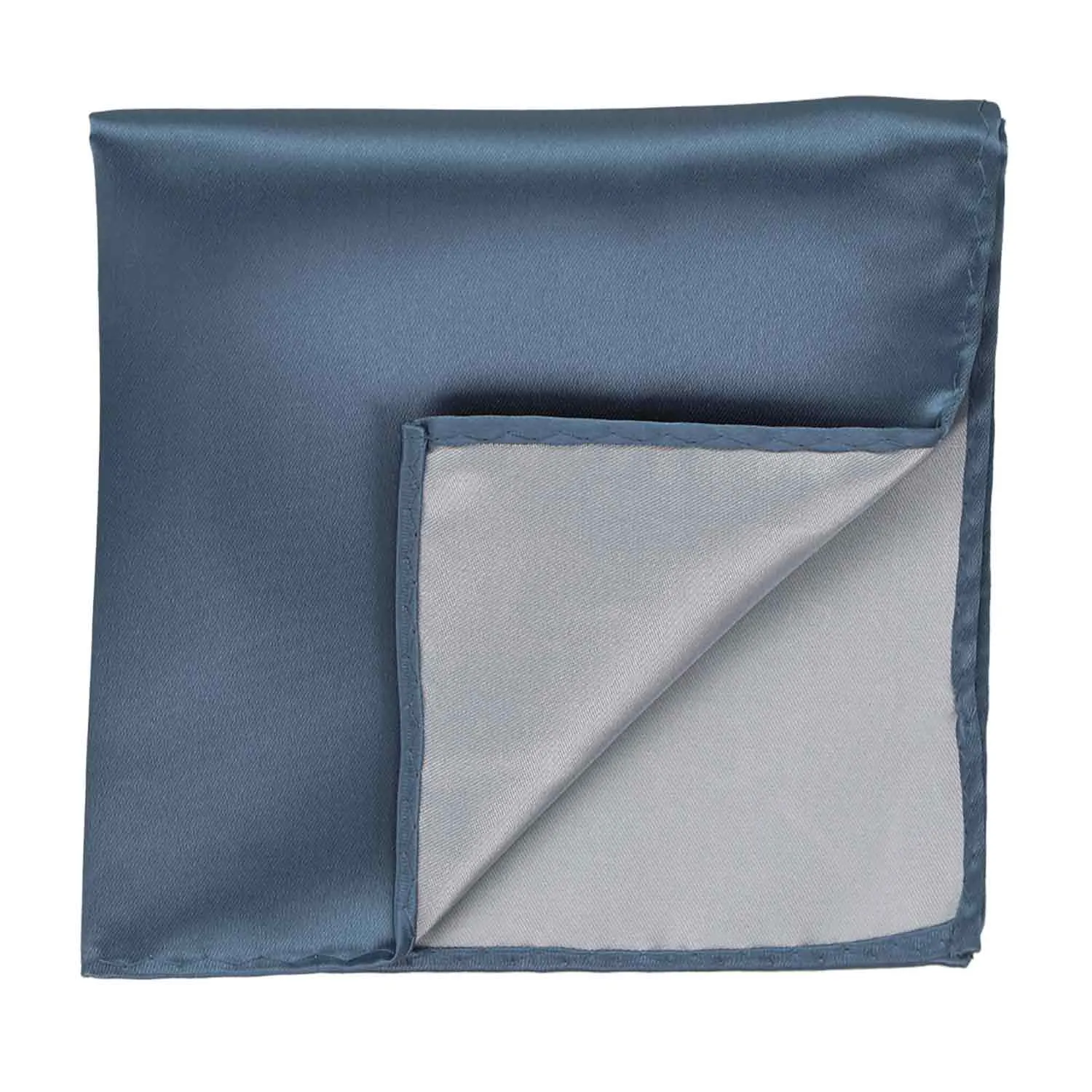 Dusty Blue Premium Pocket Square sold by TieMart product image thumbnail 2