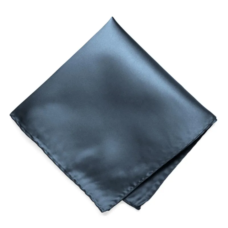 Dusty Blue Premium Pocket Square sold by TieMart