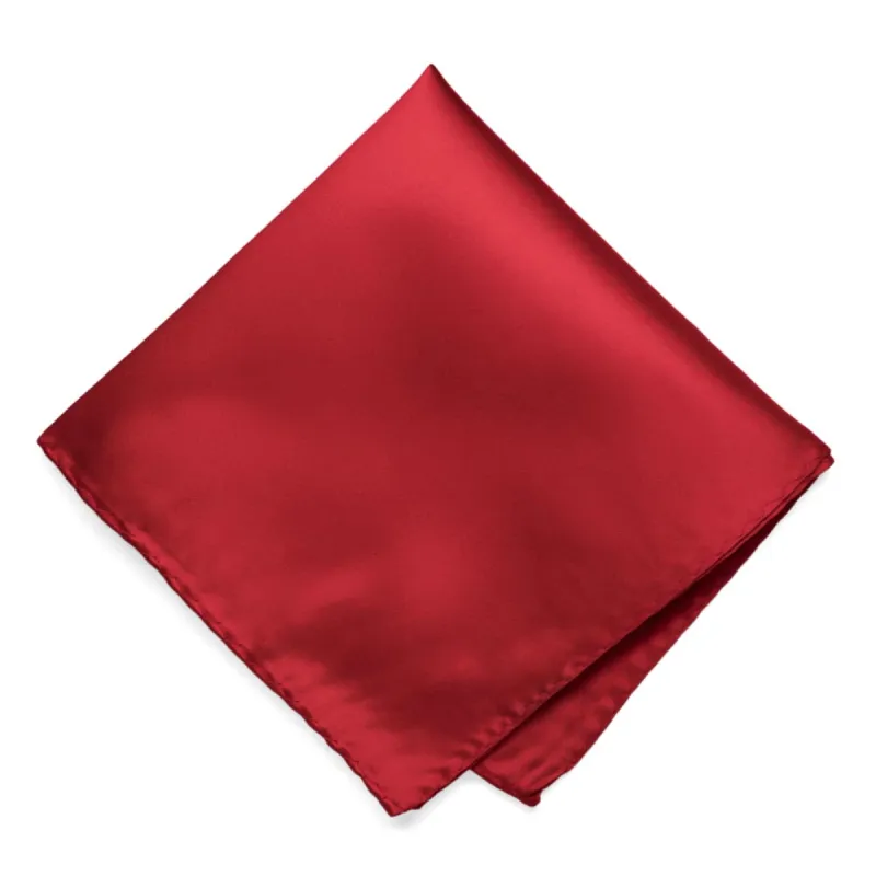Red Premium Pocket Square sold by TieMart