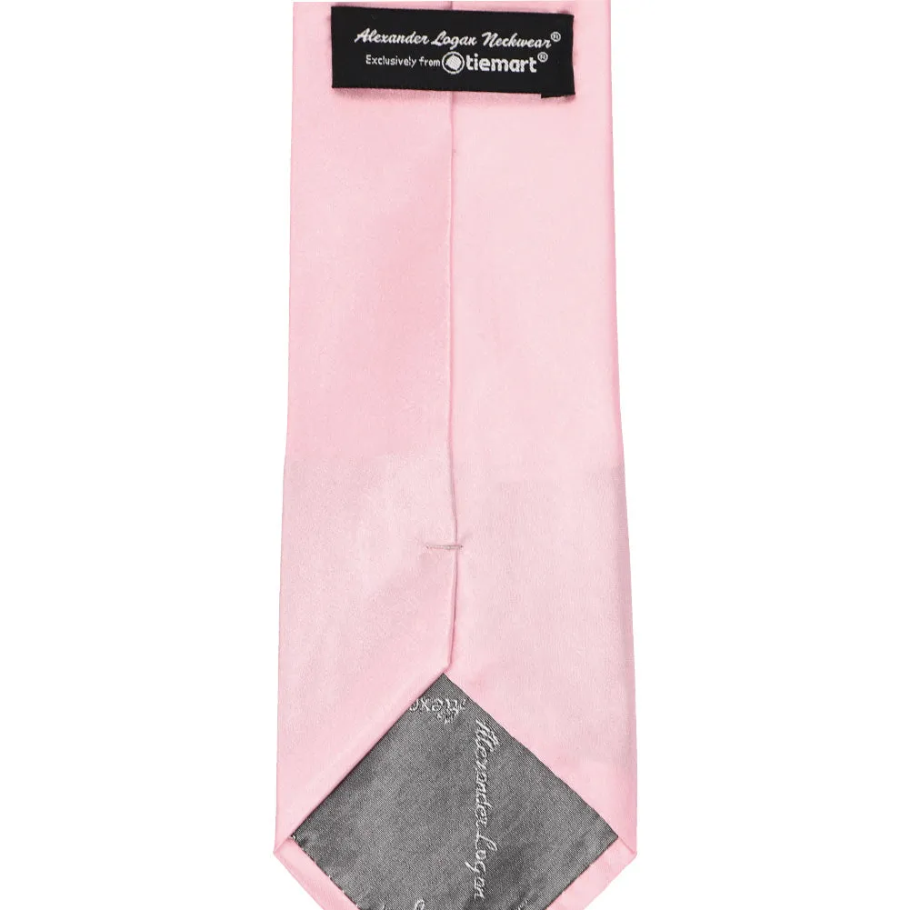 Carnation Pink Solid Color Necktie sold by TieMart product image thumbnail 3
