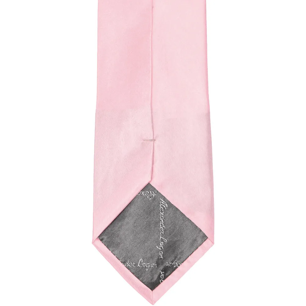 Carnation Pink Solid Color Necktie sold by TieMart product image thumbnail 4