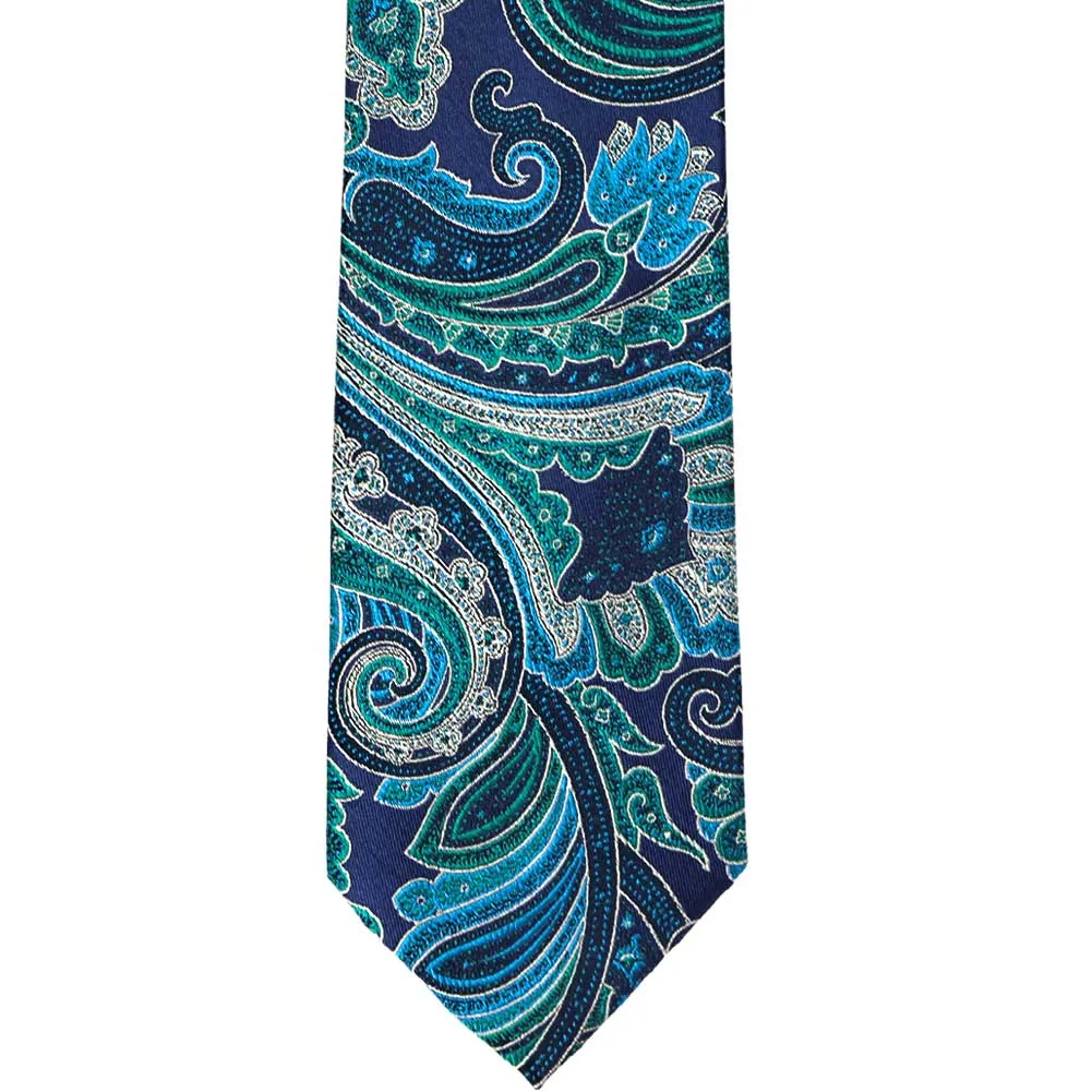 Blue Velvet Sergeant Paisley Silk Necktie sold by TieMart product image thumbnail 2