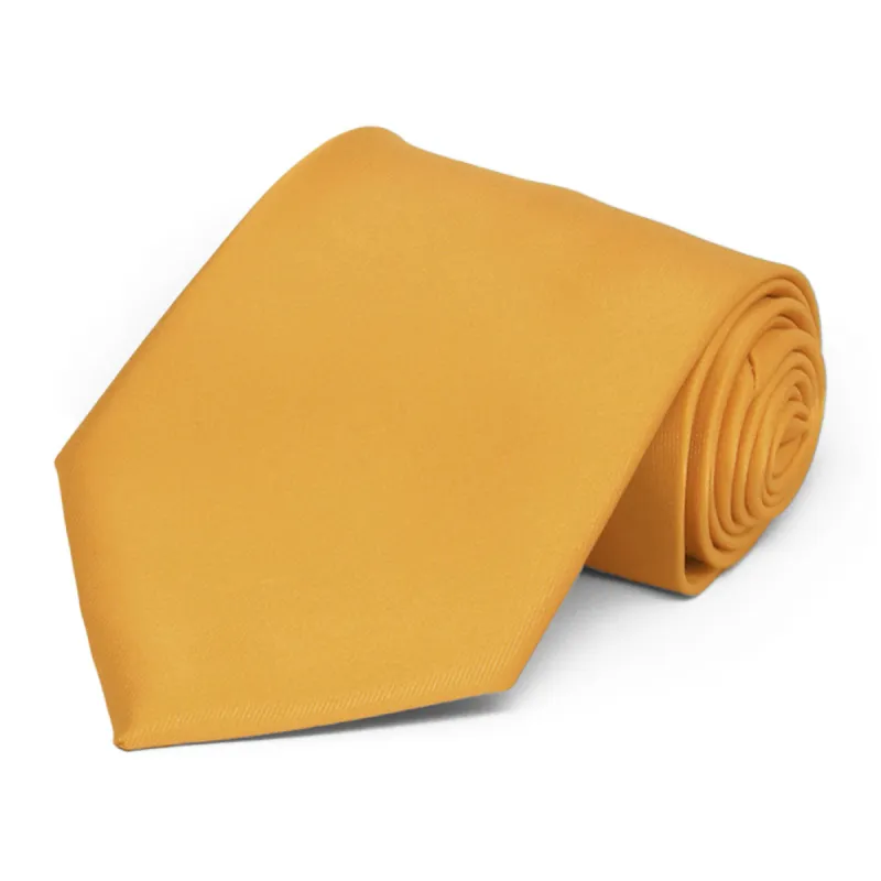 Gold Bar Solid Color Necktie sold by TieMart