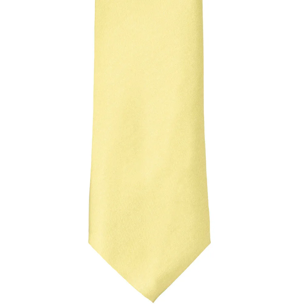 Butter Yellow Solid Color Zipper Tie sold by TieMart product image thumbnail 2