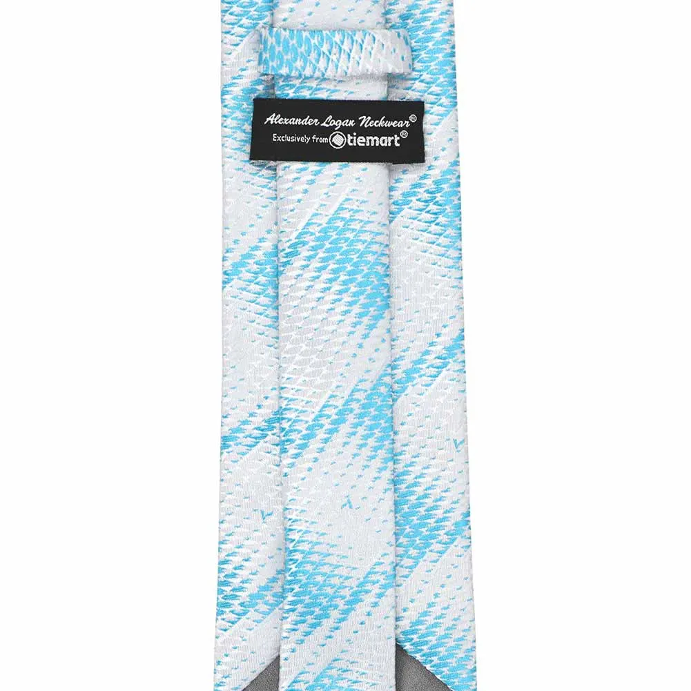 Turquoise Downey Geometric Necktie sold by TieMart product image thumbnail 3