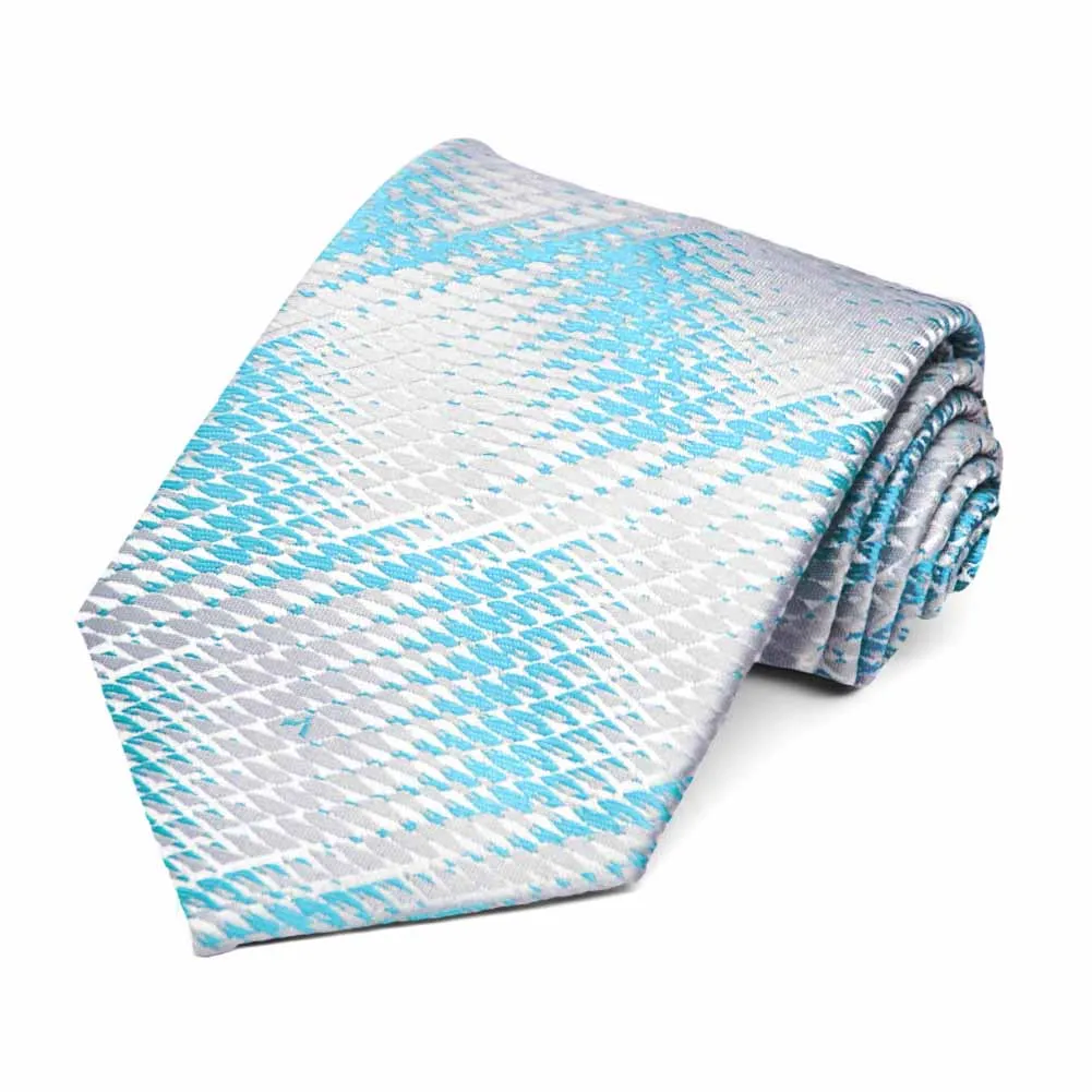 Turquoise Downey Geometric Necktie sold by TieMart