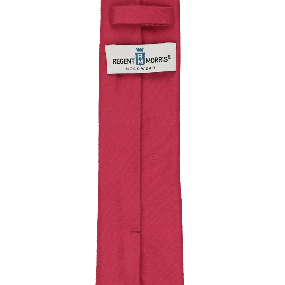 Red Cotton/Silk Slim Necktie, 2.5" Width sold by TieMart product image thumbnail 3
